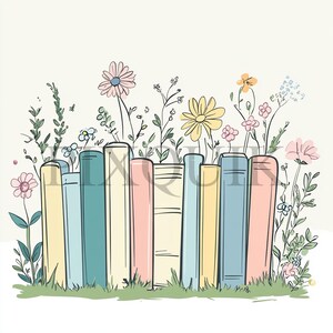 Vintage Buch Clipart | 10 JPG&#39;s und PNG Dateien | Kartengestaltung | Digitale Papiermodelle | Aquarell Kunst | Antik Buch Design, Romantisch