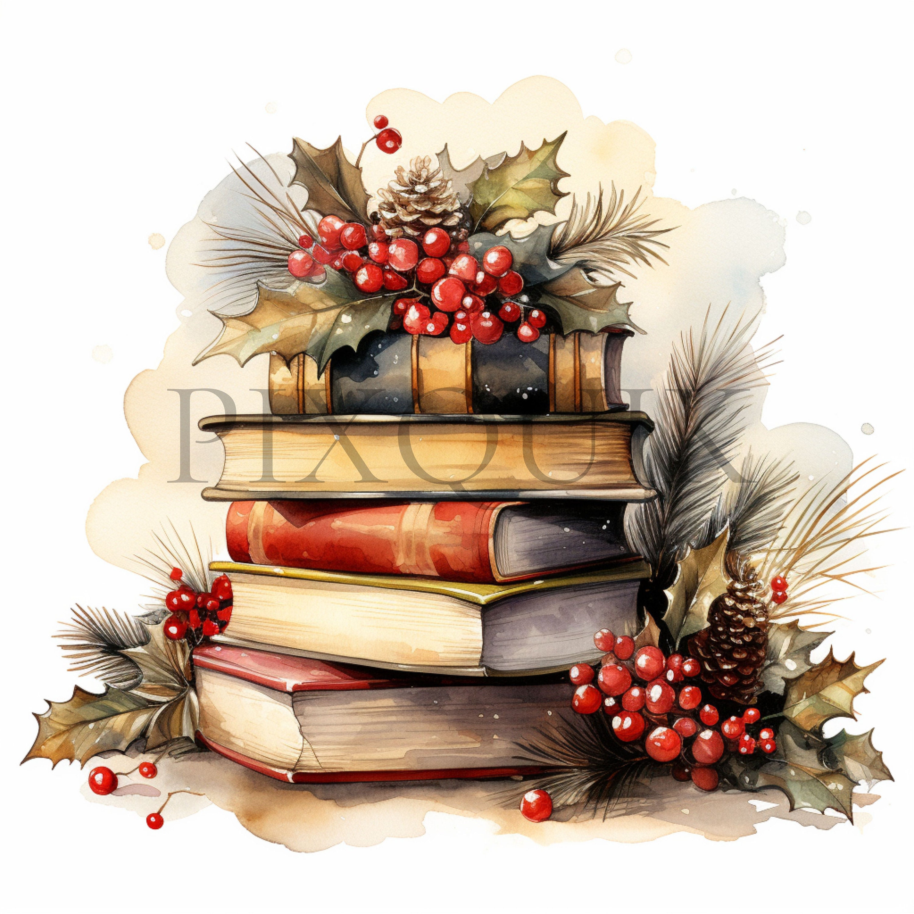 Holiday Book Clipart | 10 High Quality Jpg's | Digital Download ...