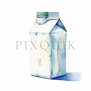 Milk carton clipart | 10 High Quality JPGs | Digital Download | Digital Crafting | Milk bottle clipart | Milk clipart | Scrapbook Images