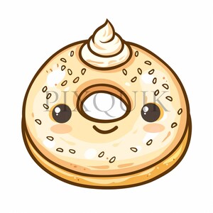 a donut with a unicorn horn on top of it
