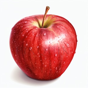 Watercolor Apple clipart  | 10 High Quality JPGs | Digital download | Apple clipart | Fruit clipart | Teacher apple clipart | Mixed Media