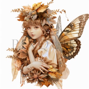 Autumn Fairy clipart | 10 High Quality JPGs | Digital download | Autumn Clipart | Fairy Graphics | Fairies Clipart | Fall Fairy Clipart
