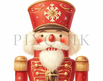 Holiday Nutcracker Clipart | Christmas Illustration, 10 JPGs (Digital Download)