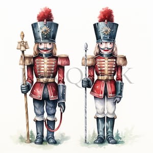 Holiday Nutcracker Clipart | 10 High Quality JPG&#39;s | Digital Download | Nutcracker Art | Festival & Winter | Christmas Art