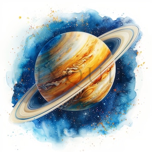 Saturno Clipart / 10 JPG de alta calidad / Descarga digital / Planeta Saturno / Planetas / Sistema Solar Clipart / Planetas Clipart / Espacio Clipart