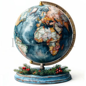 Globo Clipart | 10 JPGs de alta qualidade | Download digital | Mundo Clipart | Terra Clipart | Mapa Clipart | Globo Clipart para impressão, Imagem de globo