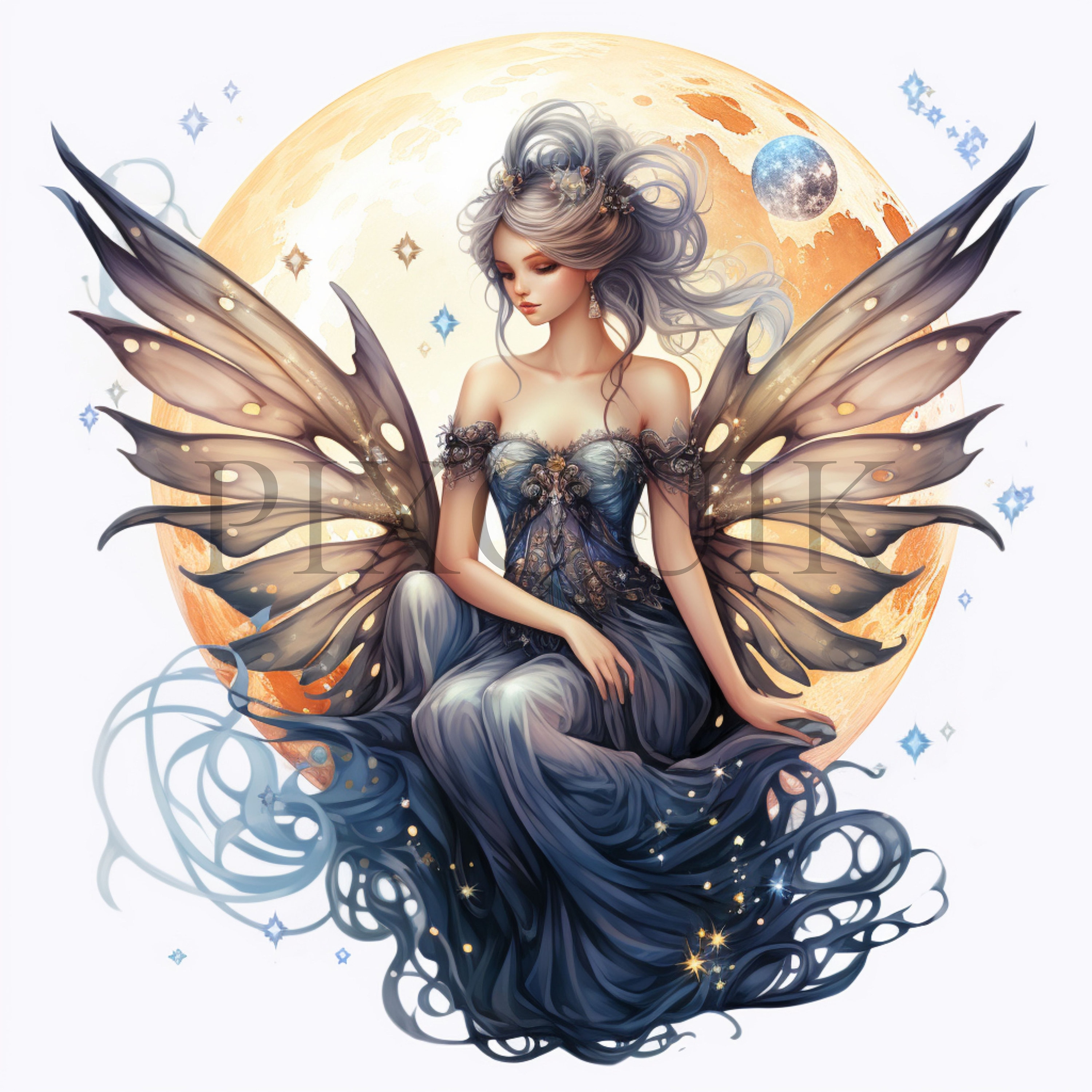 天空の妖精 JPG クリップアート | 魔法アート、商用利用 - Etsy 日本