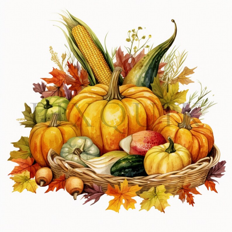 a basket filled with lots of different types of pumpkins