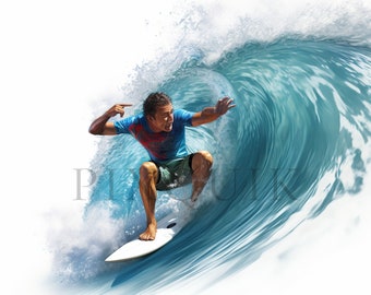 Surfing Clipart | High Quality Beach Vacation JPGs (Digital Download)