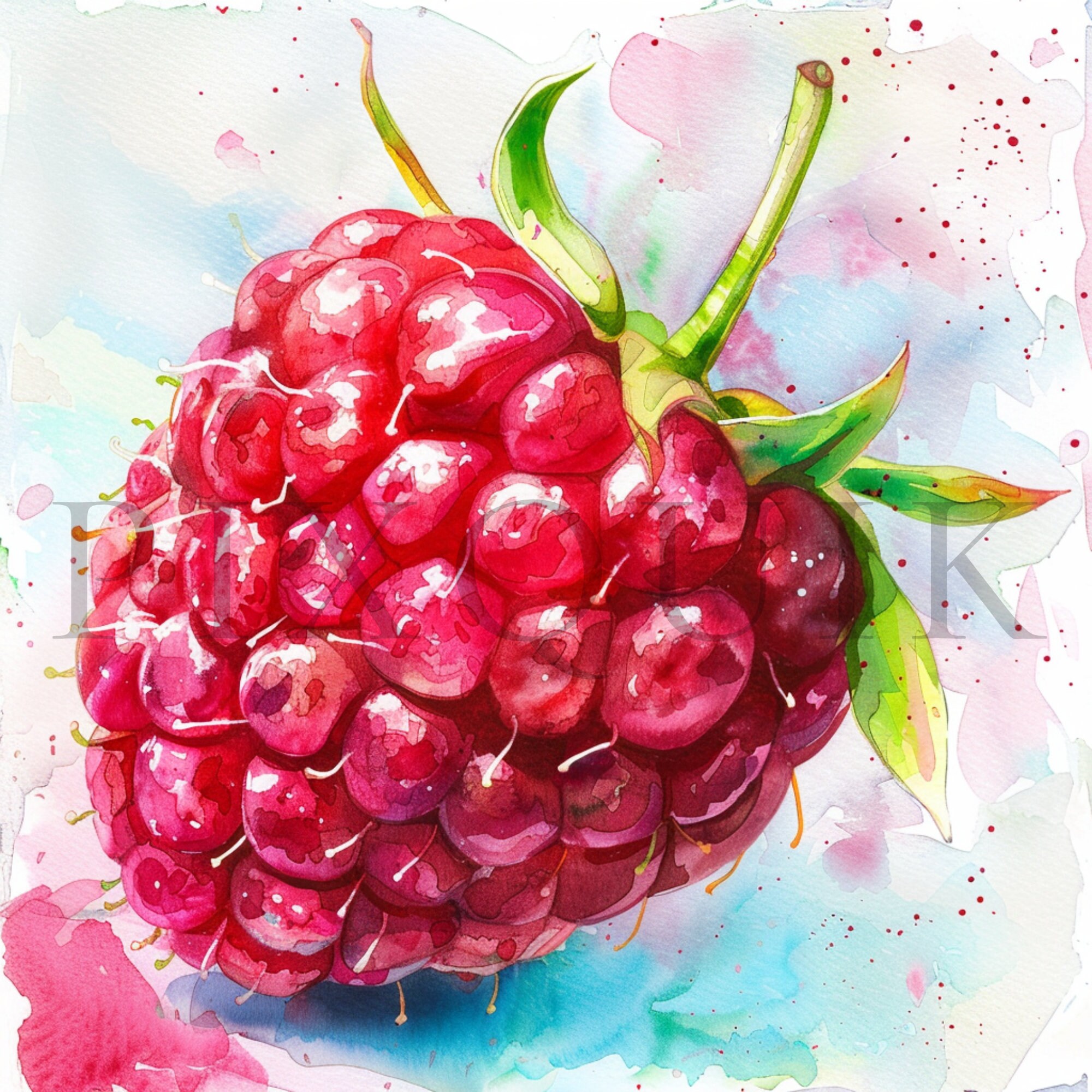 Yellow Raspberry Art Watercolor Raspberry Clipart | High-resolution Fruit Art (digital ...
