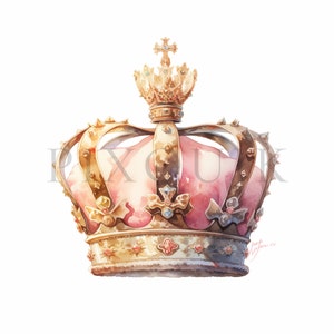 Crown clipart - 10 High Quality JPGs | Watercolor Crown Clip art | Gold Crown Clipart | King Crown Clipart | Prince Crown Clipart | Clipart
