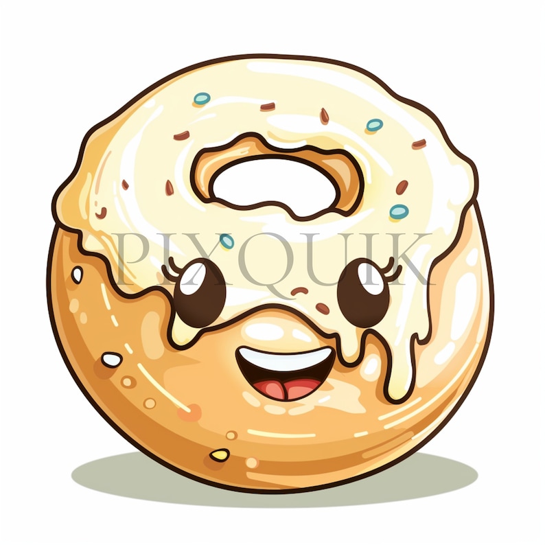 a donut with a smiley face drawn on it