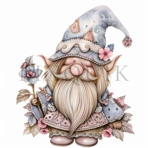 Victorian gnome clipart | 10 High Quality JPGs | Digital download | Paper craft | Clipart | Scrapbooking | Gnome Clip Art | Gnome Clipart |
