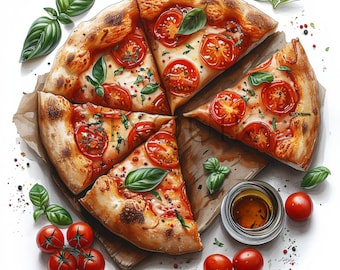 Pizza Clipart | 10 High-Quality JPGs for Party & Scrapbook (Digital Download)
