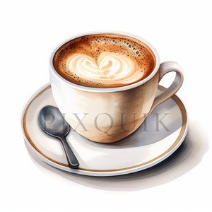 Tazza da caffè Clipart / 10 JPG di alta qualità / Download digitale / Clipart di caffè / Clipart di tazza / Clipart di tazza carina / Clipart di tazza da tè / Caffè