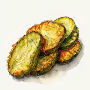 Clipart sottaceto acquerello / sottaceto fritto / Clipart sottaceto / sottaceto acquerello / Download immediato / Sottaceto / Sottaceti / Uso commerciale