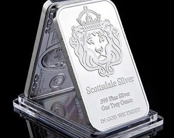 Exclusive USA Scottsdale 1 Ounce Troy Souvenir Replica | Copy Bar Bullion Mint Silver Color Coin Collection