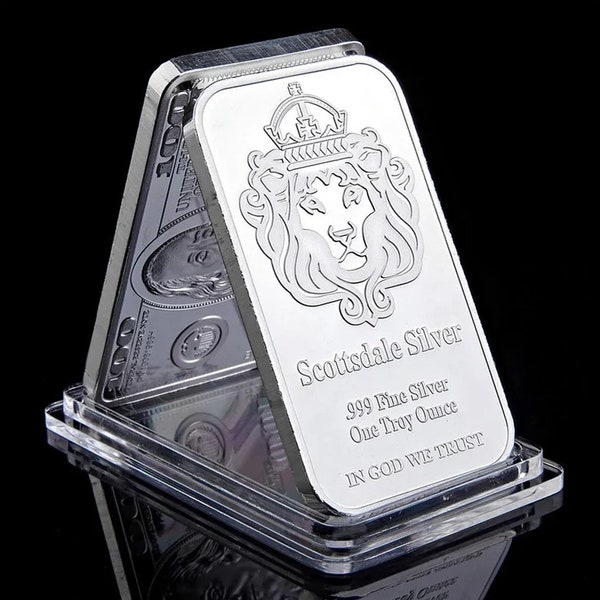 Exclusieve USA Scottsdale 1 Ounce Troy Souvenir Replica | Copy Bar Bullion Mint Silver Color Coin Collection
