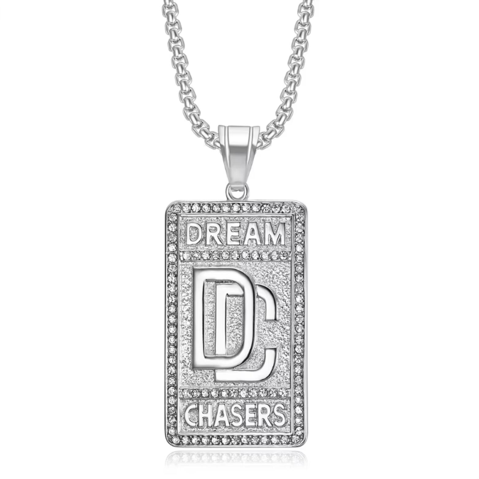 Hip Hop THE BLACK WALL STREET Pendant & 18 Iced Cuban Choker Chain Necklace
