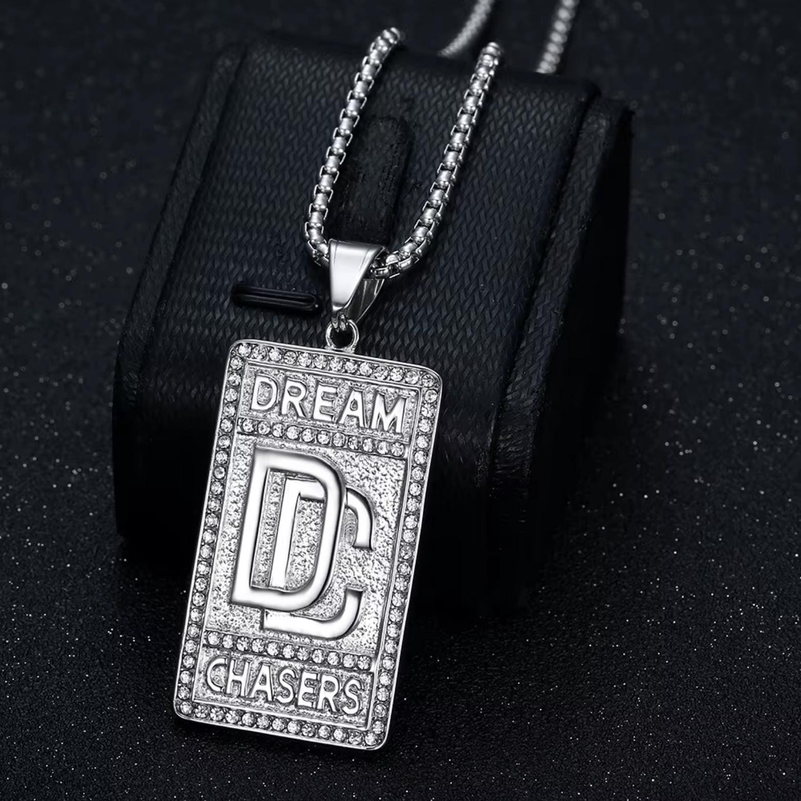 14k Gold Finish in Hustle We Trust Dream Chaser Simulated