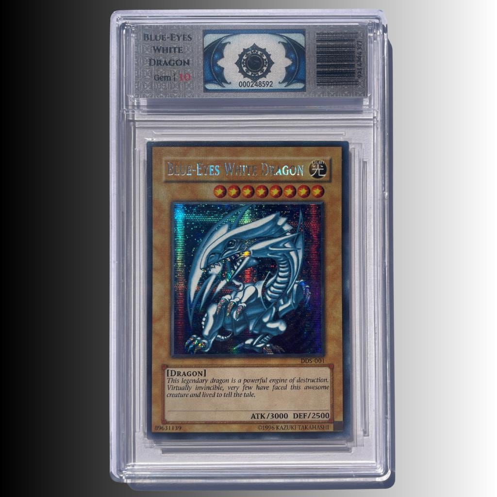 top 100 most valuable 1996 yugioh cards Blue-Eyes Twin Burst Dragon Yu-Gi-Oh Quarter Century Secret Rare Japanese PSA  10 main image 0