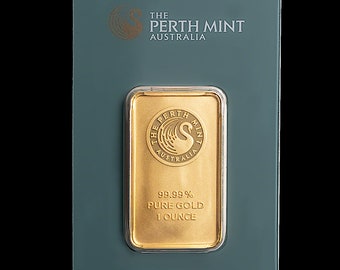 Exclusive Swan The Perth Mint Australia Green 1 Ounce | Plated Bar Package 1 OZ Replica