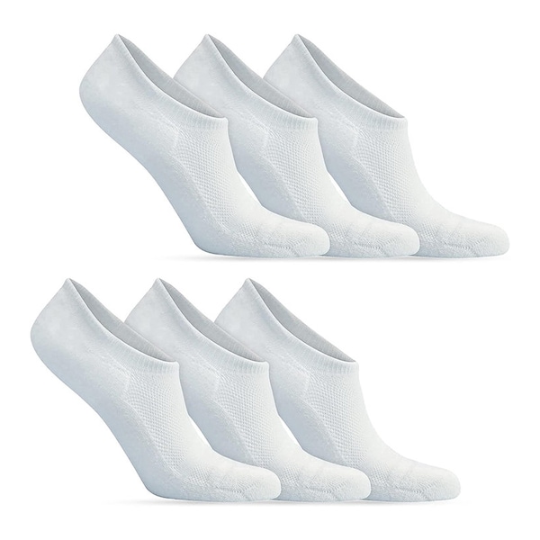 Womens Invisible Socks Low Cut Ankle Trainer - 6 Pairs