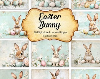 Kaninchen Junk Journal Seiten Bundle Kaninchen Junk Journal Junk Journal Seiten Kaninchen Ephemera Tier Printable Scrapbook Zubehör Download