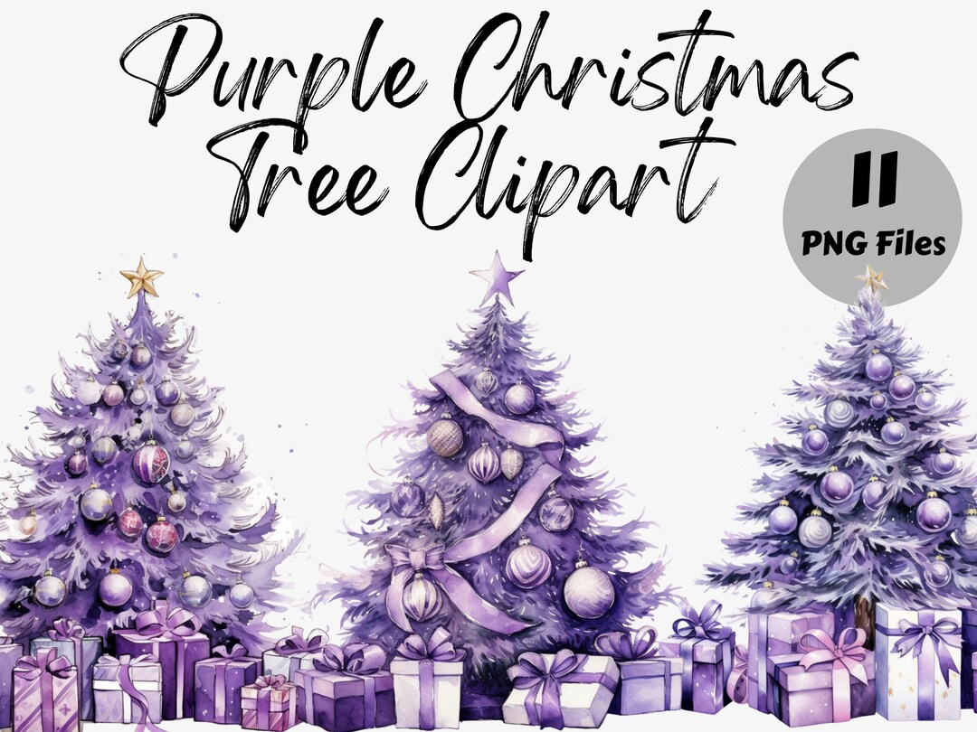 Watercolor Christmas Tree PNG Clipart Bundle Christmas Tree Sublimation ...