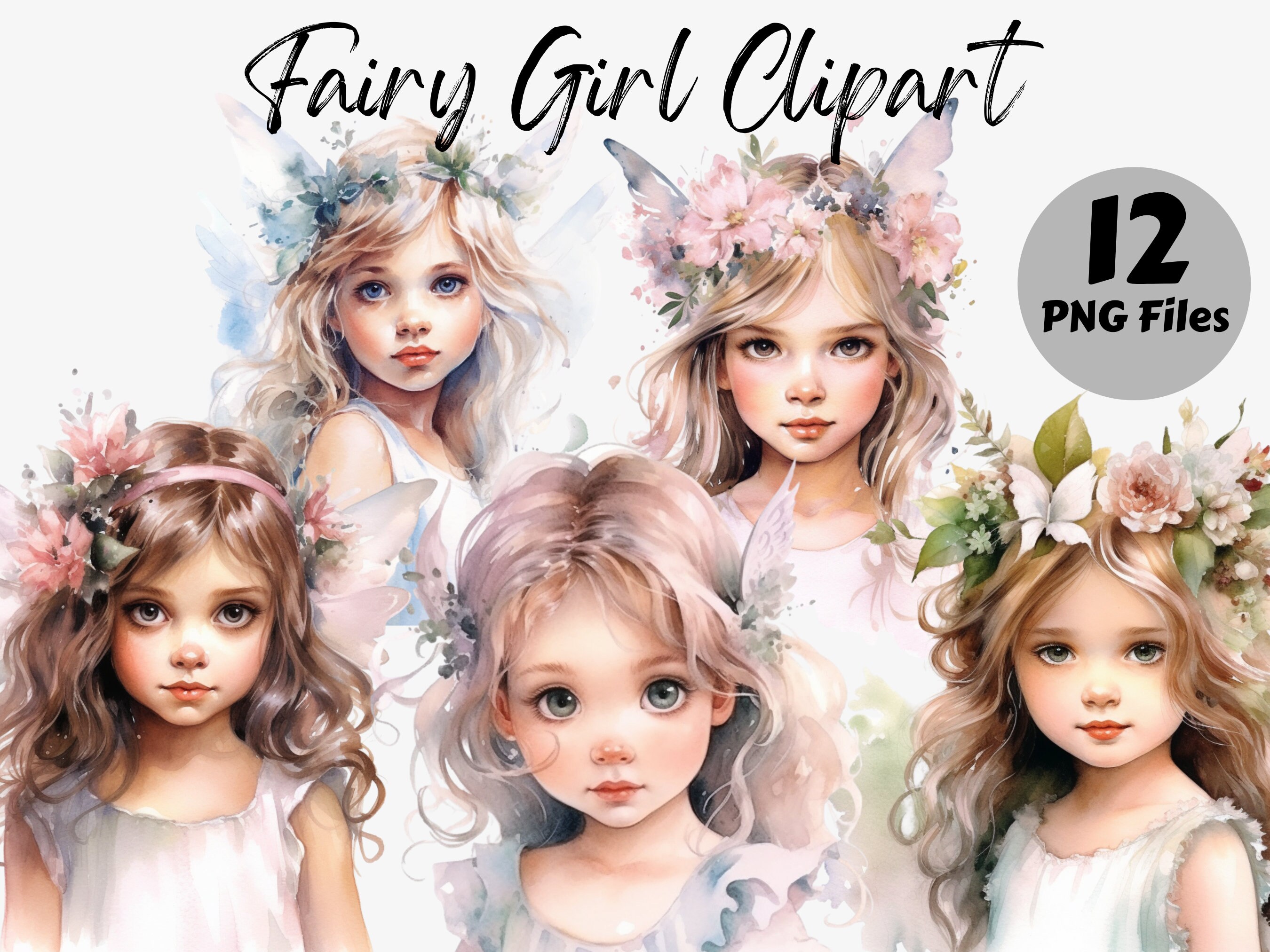 Fairy Girl Clipart Bundle | Fairy Sublimation | Fairy Girl Graphics ...