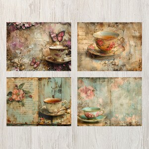 Vintage Tea Junk Journal Printable Pages Afternoon Tea Junk Journal Kit ...