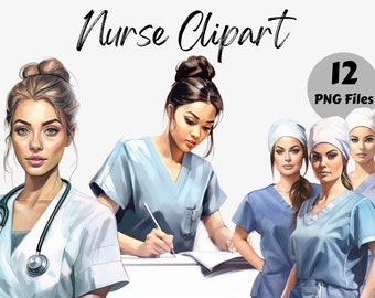 Nurse Clipart | Nurse Practitioner | Medical Clipart | Nurse Art | Emergency Nurse | Sublimation | Paper Craft | Junk Journal | Scrapbooking