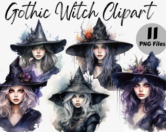 Gothic Witch Clipart | Witch Clip Art PNG| Magic Clip Art | Mystical Clipart | Witchcraft PNG Clipart | Pagan Clipart Png | Mystical Png