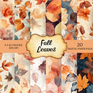 Autumn Junk Journal Pages Digital Fall Scrapbook Paper Printable Autumn Leaves Collage Sheet Fall Leaf Junk Journal Kit Autumn Ephemera