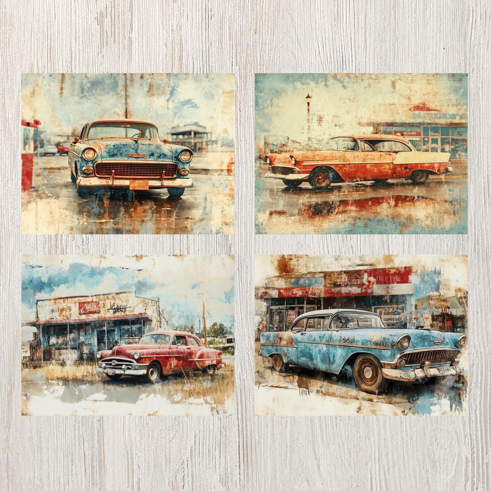 Journal Sticker Cars Vintage Vehicle Junk Journal Pages | Digital Scrapbook Paper ...