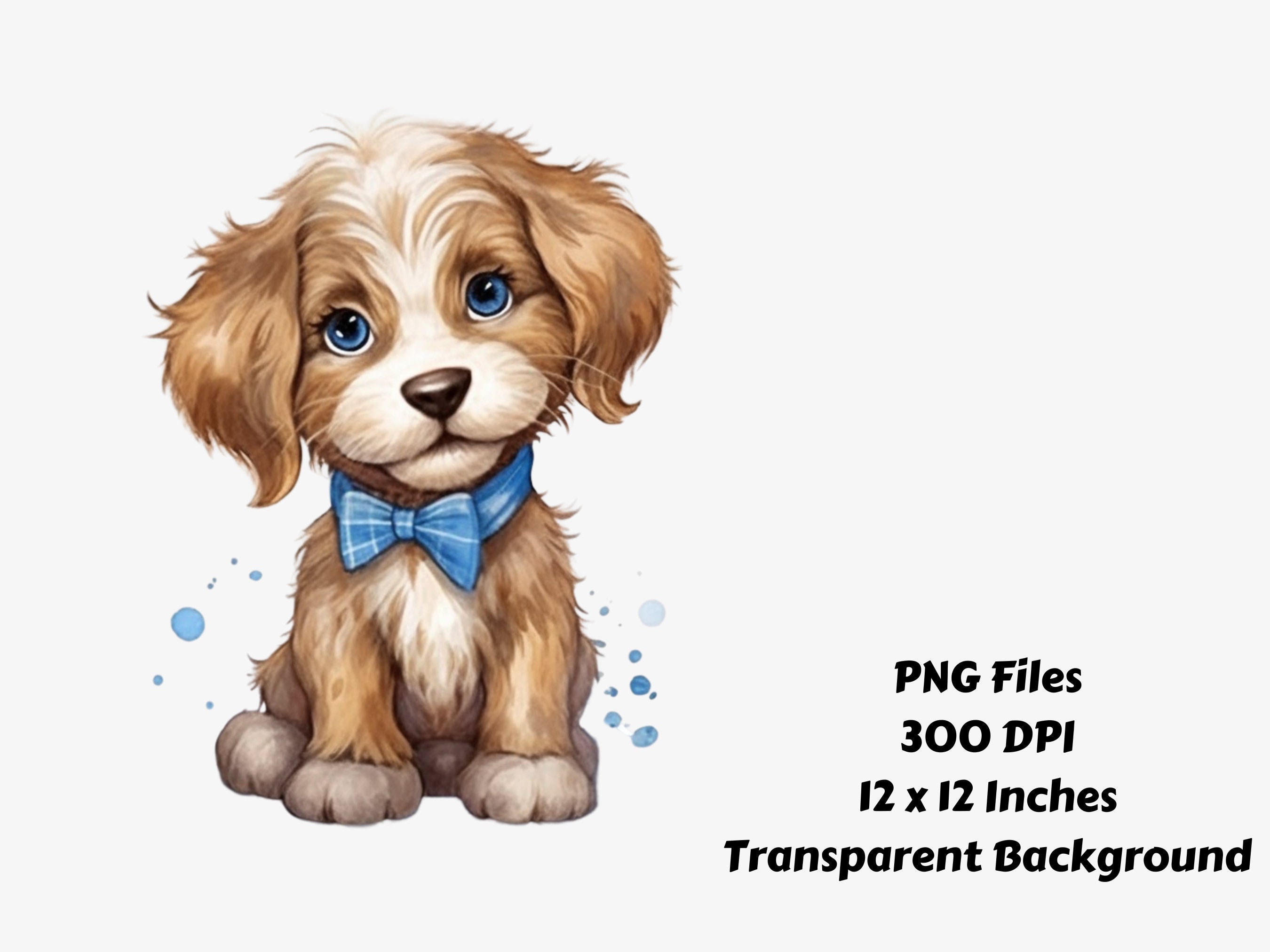 Watercolor Puppy Clipart Bundle | Puppy PNG | Baby Shower Graphics ...