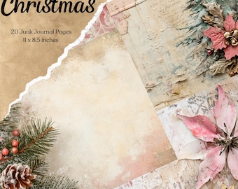 Christmas Junk Journal Kit Christmas Junk Journal Page Xmas Journal Printable Paper Digital Collage Sheet Festive Scrapbook Supply Santa