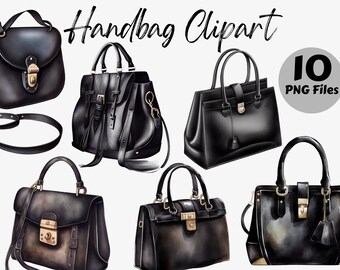 Watercolor Handbag Clipart Bundle | Handbag Digital Images | Handbag Graphics | Instant Download | Watercolor Handbags | Handbag PNG