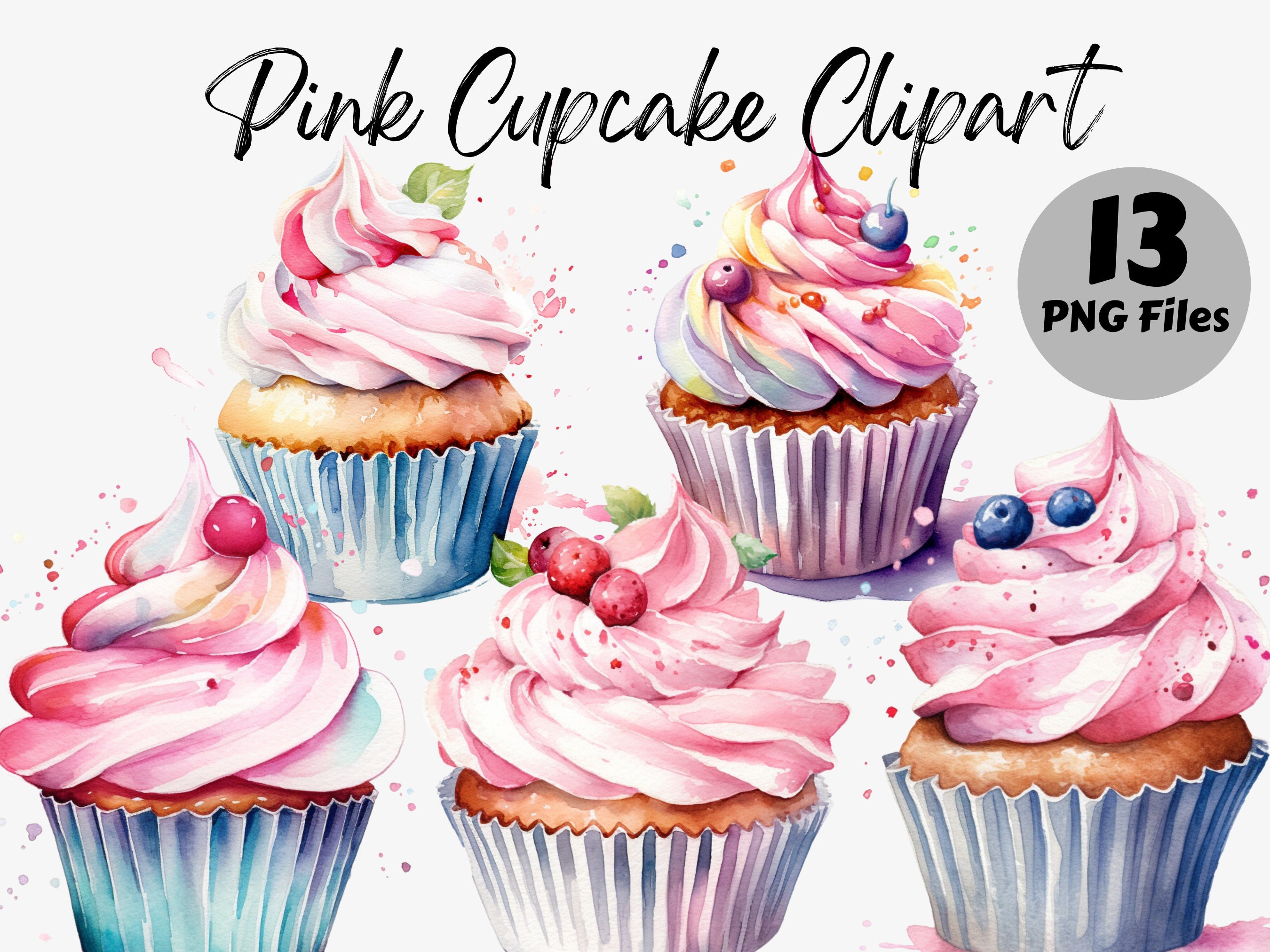 Light Pink Cupcake Clipart