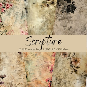 Schrift Junk Journal afdrukbare pagina's | Vintage kaart | Digitaal collageblad | Kit voor ongewenste tijdschriften | Victoriaanse Scrapbook Ephemera kalligrafie