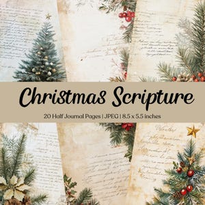 Ecriture de Noël Junk Journal Page imprimable Carte vintage Feuille de collage numérique Junk Journal Kit Scrapbooking victorien Éphémères calligraphie