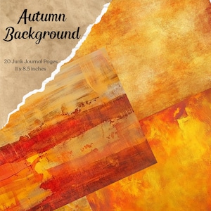 Autumn Background Junk Journal Pages Digital Fall Scrapbook Paper Printable Autumn Collage Sheet Fall Junk Journal Kit Autumn Ephemera
