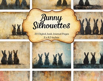Kaninchen Junk Journal Seiten Bundle Kaninchen Junk Journal Junk Journal Seiten Kaninchen Ephemera Tier Printable Scrapbook Zubehör Download