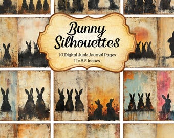 Kaninchen Junk Journal Seiten Bundle Kaninchen Junk Journal Junk Journal Seiten Kaninchen Ephemera Tier Printable Scrapbook Zubehör Download