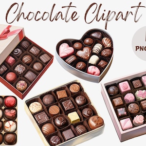 Watercolor Chocolate Clipart | Sweets Clipart | Kawaii Food Clipart | Junk Journal | Candy Clipart | Digital Paper Craft | Sublimation | PNG