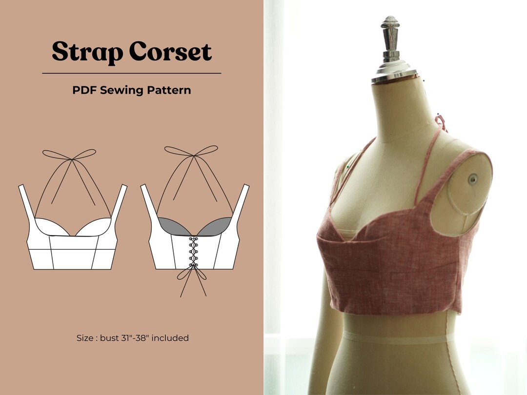 Corset Top Sewing Pattern , Corset Pattern , Bustier PDF Pattern ...
