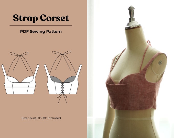 Corset/bustier Digital PDF Sewing Pattern // US Size 0-14 XS-L ...