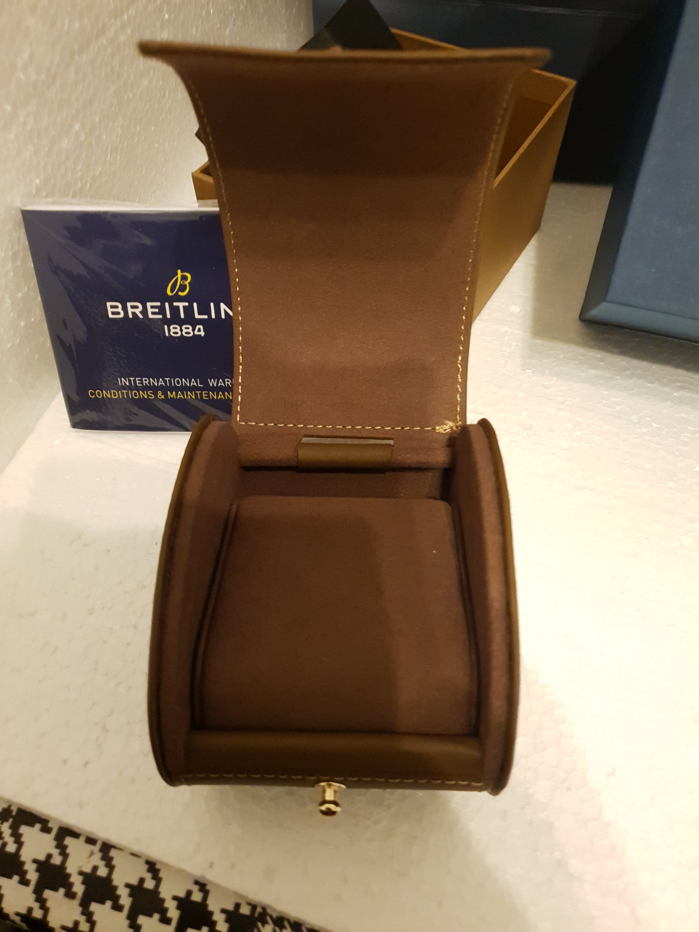 Breitling 1884 レザーケースセット(から箱) Replace Box Watch of Brietling With Leather Pouch - Etsy