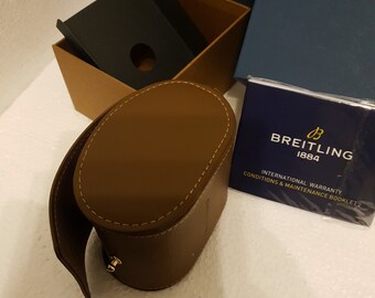 Breitling 1884 レザーケースセット(から箱) Replace Box Watch of Brietling With Leather Pouch - Etsy