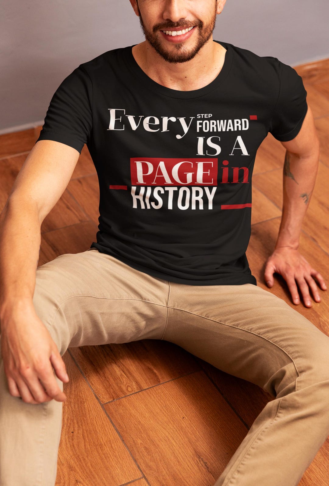 Every Step Forward History Tee, Progress Determination T-shirt, Impact ...